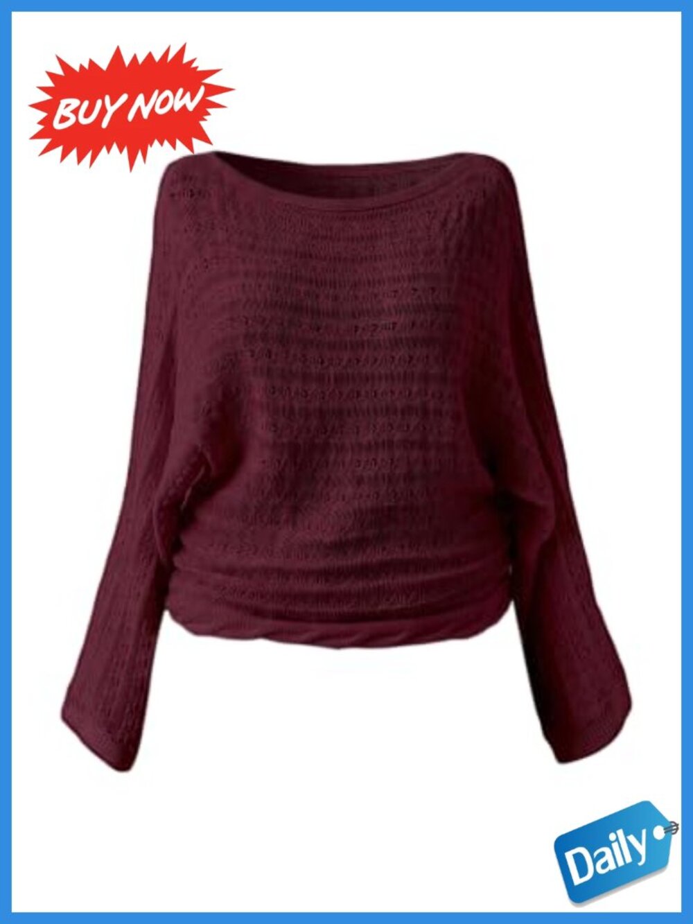 Plus Size Boho Boat Neck Crochet Pullover Sweater Long Sleeve Lightweight